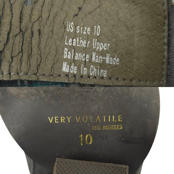 Very Volatile Whitby Ankle Boots Womens Size 10 Suede Leather Wedge Zip Gray - Picture 8 of 16